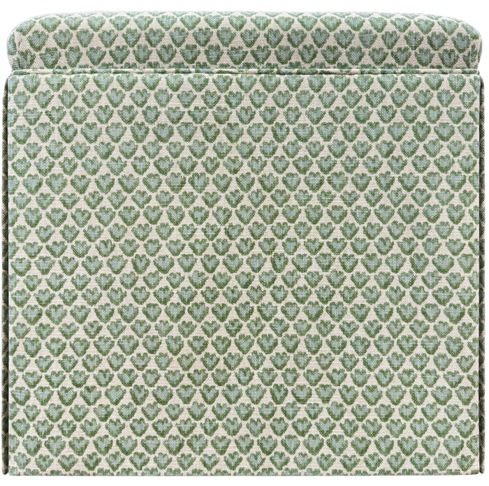 THE SKIRTED OTTOMAN :: SISSY PRINT // SPA BLUE