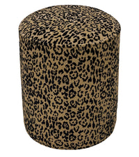 THE TIGHT ROUND OTTOMAN :: SERENGETI CUT VELVET // SAND