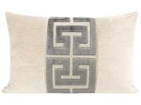 THE LITTLE LUMBAR :: STRIE VELVET // CASHMERE + GRAPHITE GREEK TRIM