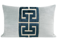 THE LITTLE LUMBAR :: STRIE VELVET // MIST + NAVY BLUE GREEK TRIM