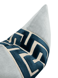 THE LITTLE LUMBAR :: STRIE VELVET // MIST + NAVY BLUE GREEK TRIM