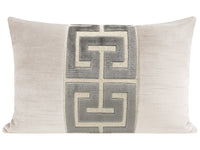 THE LITTLE LUMBAR :: STRIE VELVET // OYSTER + GRAPHITE GREEK TRIM