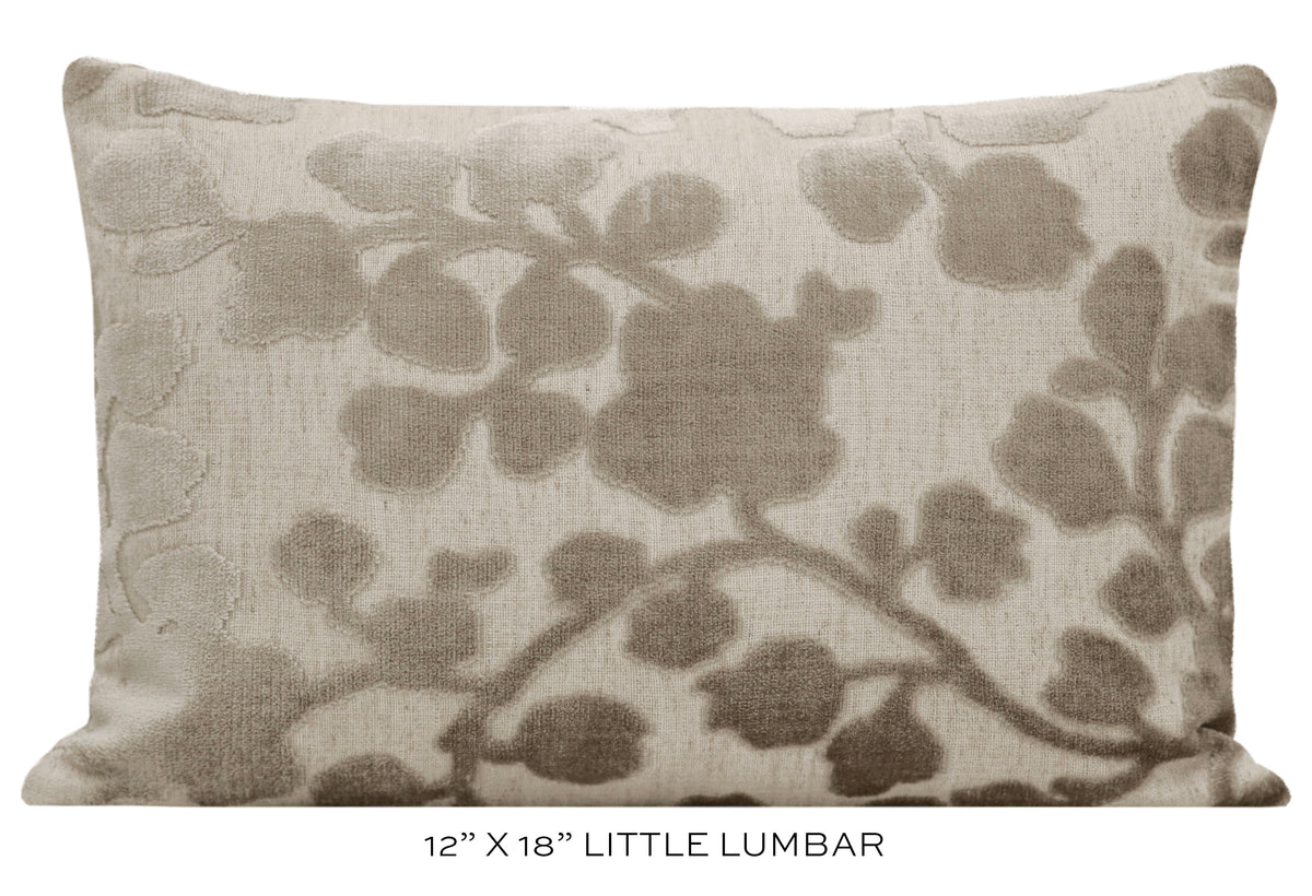 BLOSSOM CUT VELVET // STONE