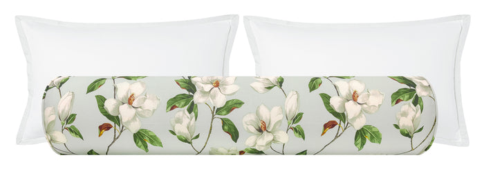 FINAL SALE : THE BOLSTER :: MAGNOLIA PRINT // DOVE GREY