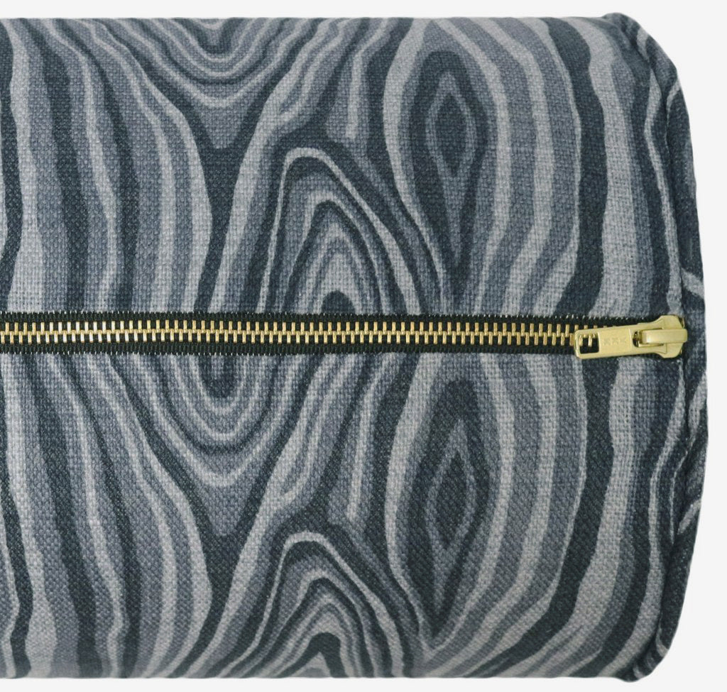 THE BOLSTER :: AGATE LINEN PRINT // PRUSSIAN BLUE