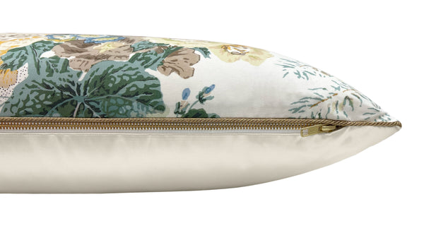 THE XL LUMBAR :: ALTHEA // CITRON WITH BRASS CORDING | LEE JOFA