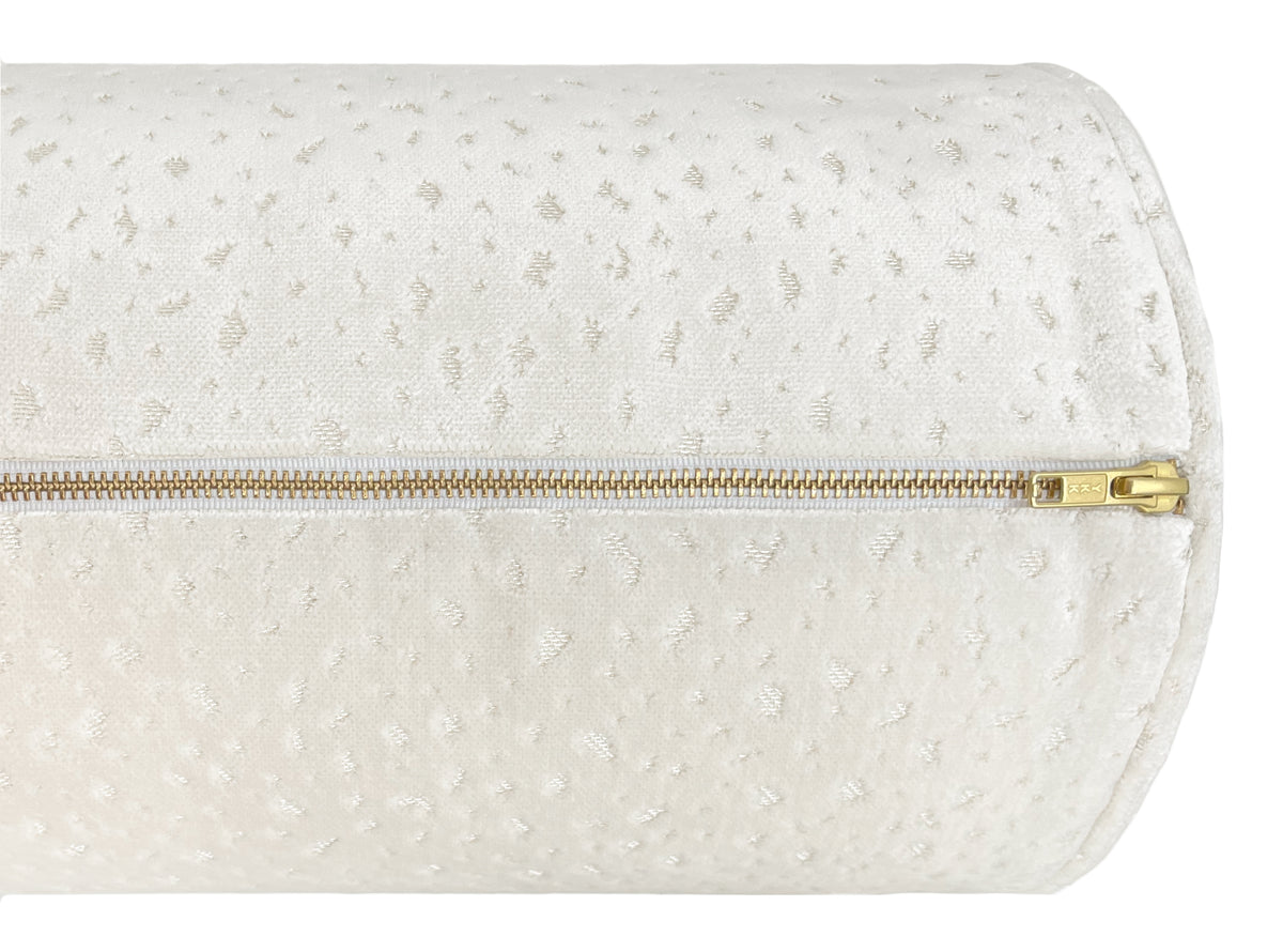 THE BOLSTER :: ANTELOPE CUT VELVET // ALABASTER