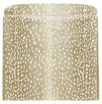 THE SKIRTED OTTOMAN :: ANTELOPE LINEN PRINT // NATURAL