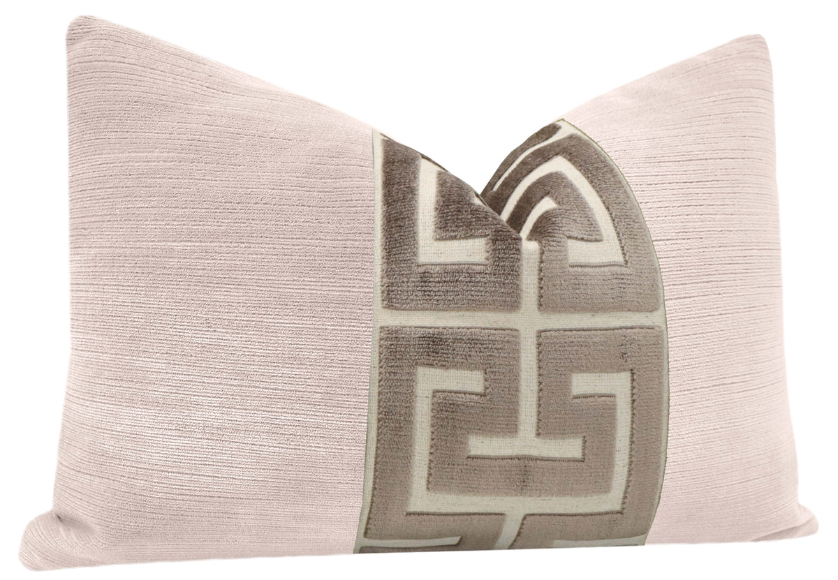 THE LITTLE LUMBAR :: STRIE VELVET // BALLET + TAUPE GREEK TRIM