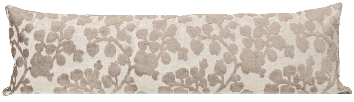 THE XL LUMBAR :: BLOSSOM CUT VELVET // STONE