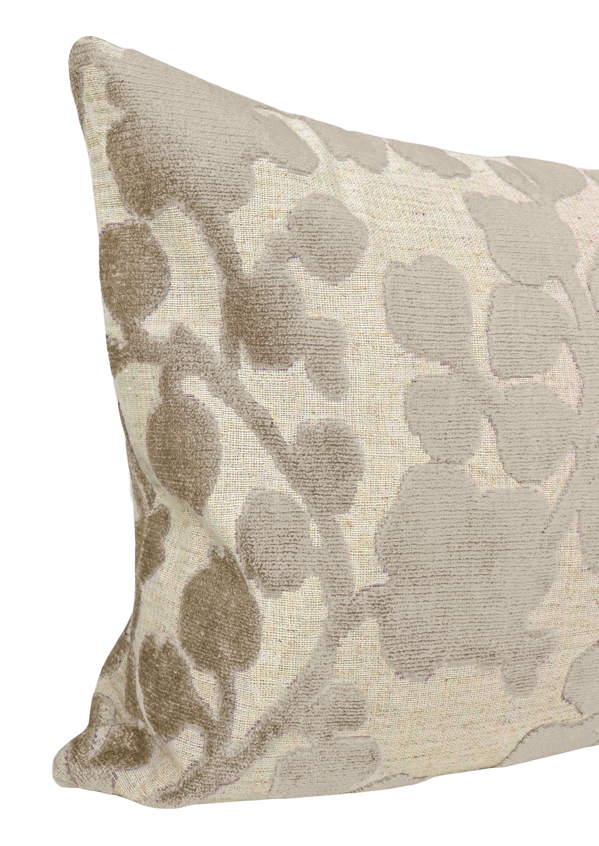THE XL LUMBAR :: BLOSSOM CUT VELVET // STONE
