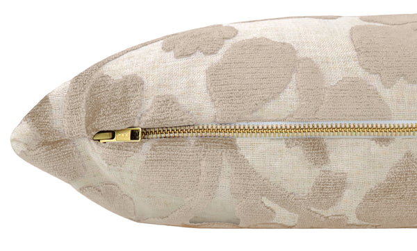 THE XL LUMBAR :: BLOSSOM CUT VELVET // STONE