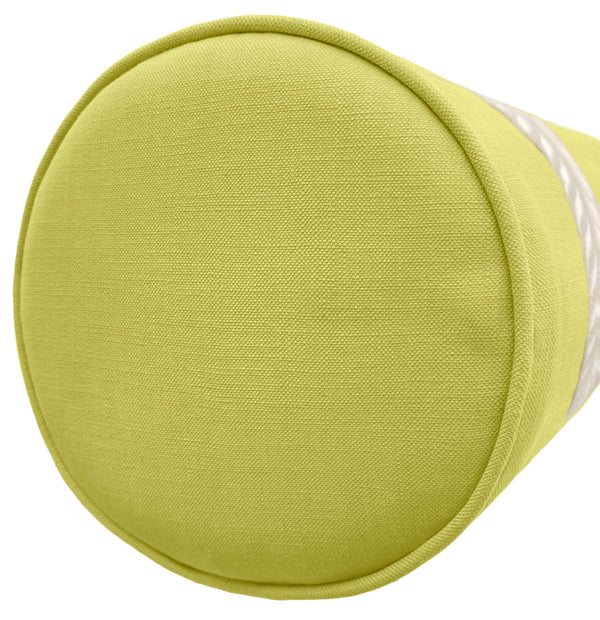 THE BOLSTER :: CLASSIC LINEN // CHARTREUSE + TRELLIS TRIM // NATURAL