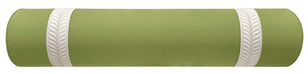 THE BOLSTER :: CLASSIC LINEN // OLIVE + TRELLIS TRIM // NATURAL