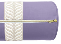 THE BOLSTER :: CLASSIC LINEN // WISTERIA + TRELLIS TRIM // NATURAL