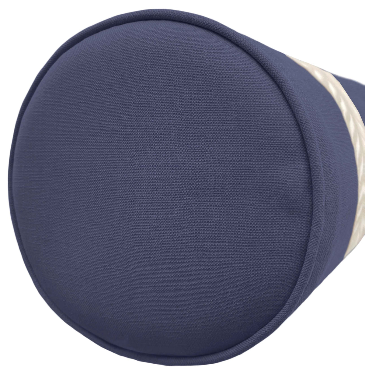 THE BOLSTER :: CLASSIC LINEN // NAVY BLUE + TRELLIS TRIM // NATURAL