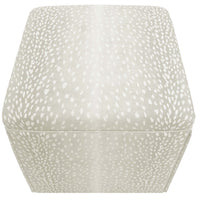THE SKIRTED OTTOMAN :: ANTELOPE LINEN PRINT // CASHMERE