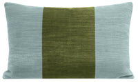 THE LITTLE LUMBAR :: STRIE VELVET // CERULEAN BLUE + OLIVE