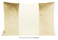 PANEL COLORBLOCK :: FAUX SILK VELVET // CHAMPAGNE + ALABASTER SILK