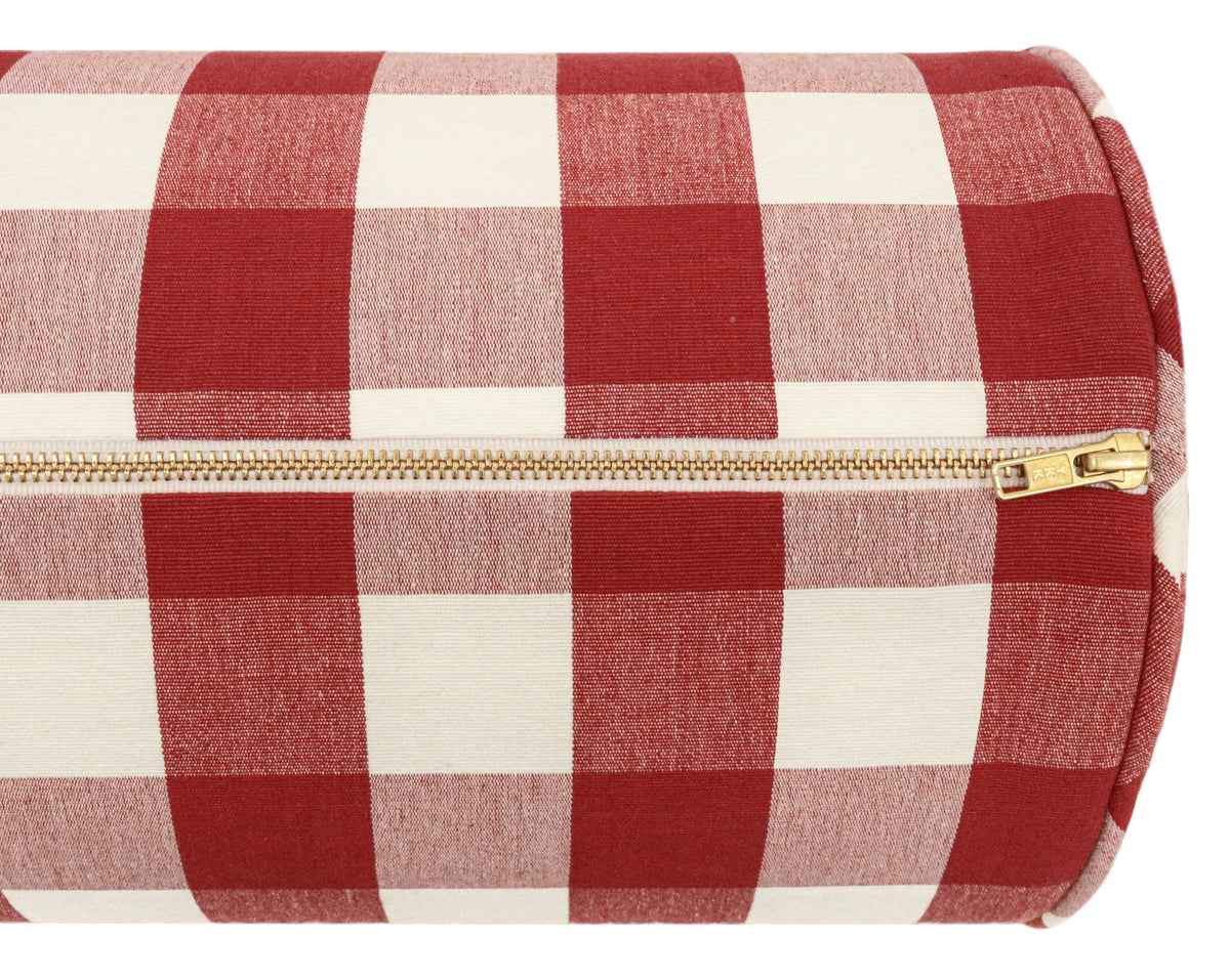 THE BOLSTER :: CHARLESTON CHECK // APPLE RED