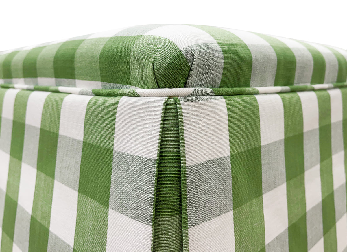 THE SKIRTED OTTOMAN :: CHARLESTON CHECK