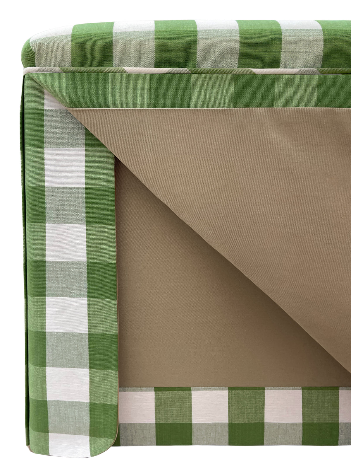 THE SKIRTED OTTOMAN :: CHARLESTON CHECK