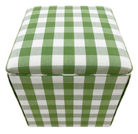 THE SKIRTED OTTOMAN :: CHARLESTON CHECK