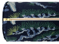 THE BOLSTER :: TRELLIS LINEN PRINT // NAVY BLUE
