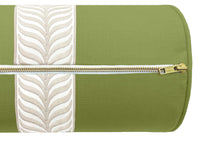 THE BOLSTER :: CLASSIC LINEN // OLIVE + TRELLIS TRIM // NATURAL