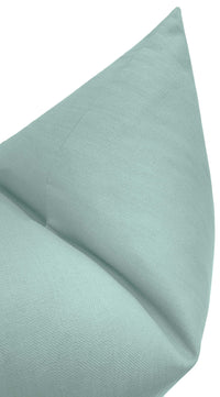FINAL SALE : 18" X 18" CLASSIC LINEN // SPA BLUE PILLOW COVER
