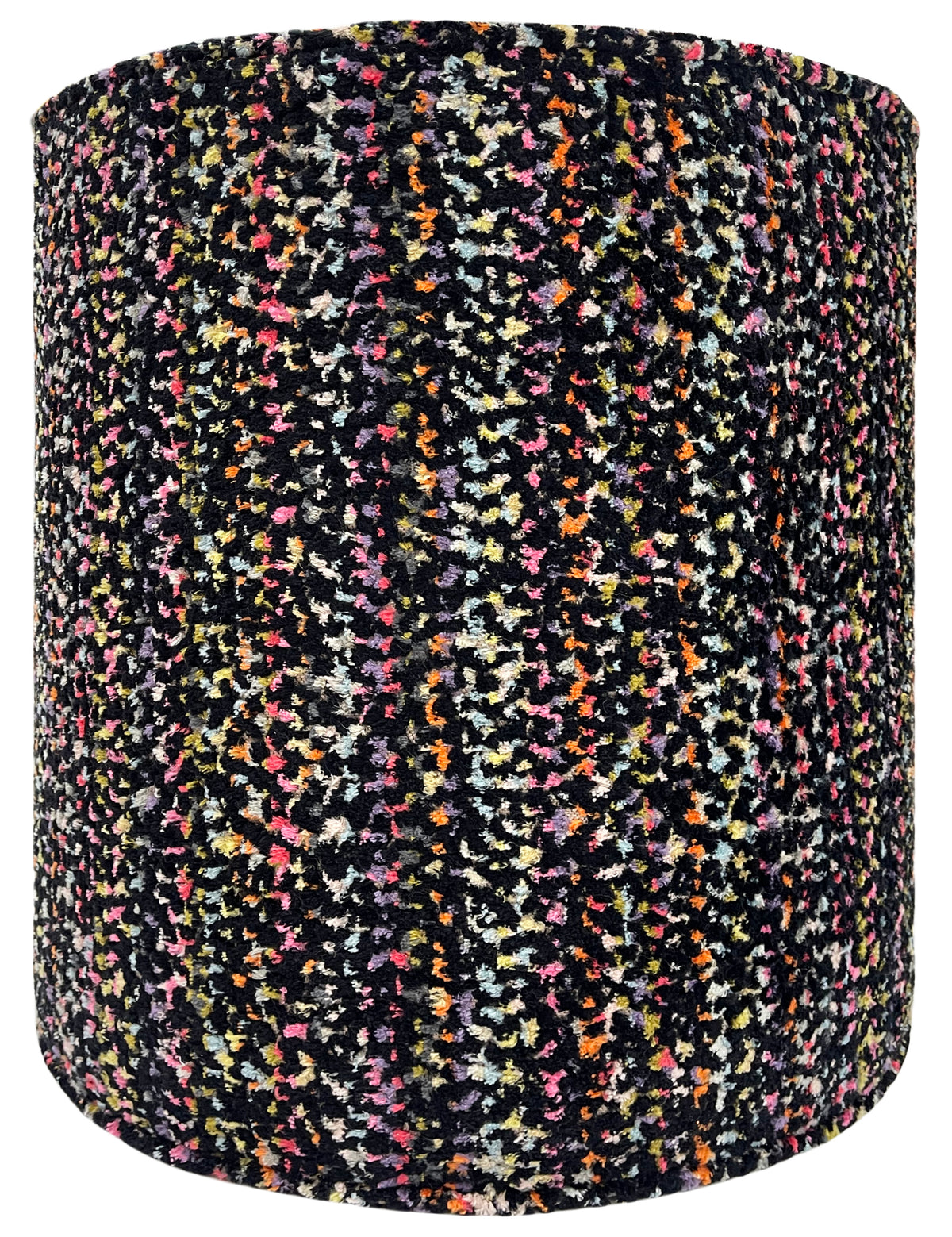 THE TIGHT ROUND OTTOMAN :: CONFETTI CUT VELVET // NOIR