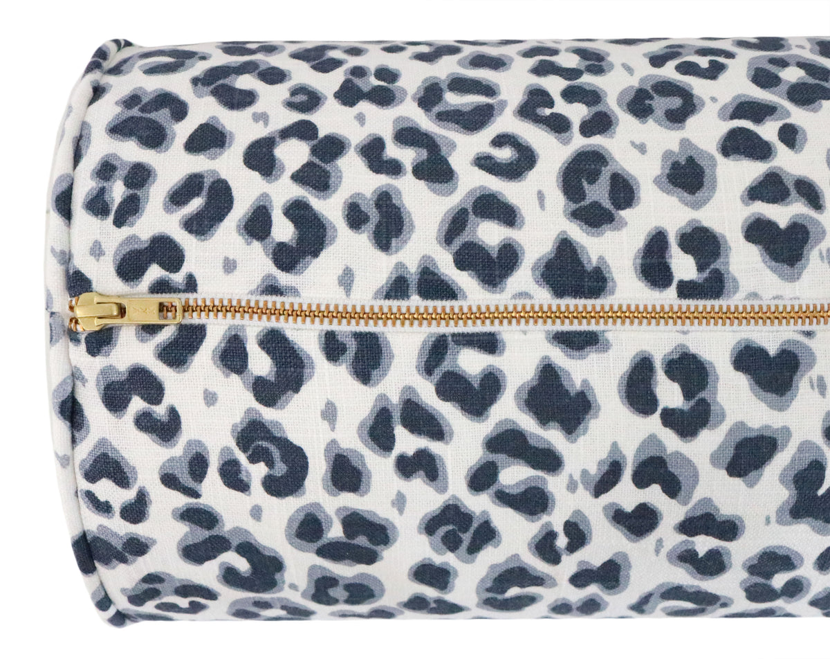 THE BOLSTER :: COUGAR LINEN PRINT // NAVY BLUE