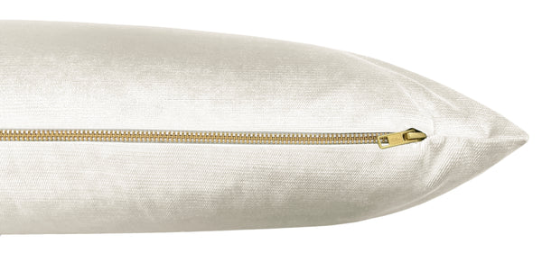 THE XL LUMBAR :: FAUX SILK VELVET // ALABASTER