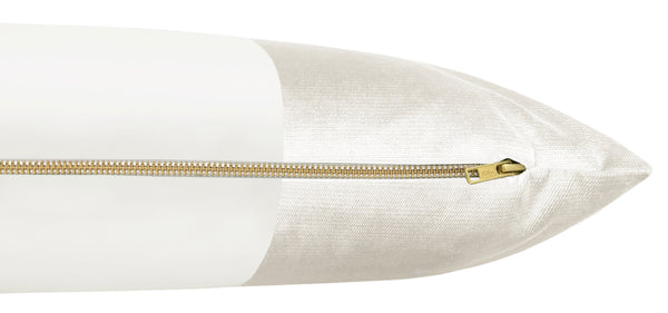 THE XL LUMBAR :: MONOCHROMATIC FAUX SILK VELVET // ALABASTER