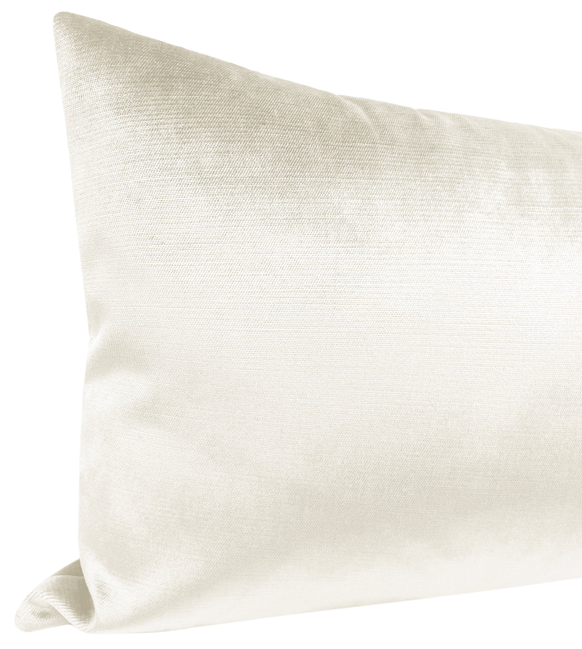 THE XL LUMBAR :: FAUX SILK VELVET // ALABASTER