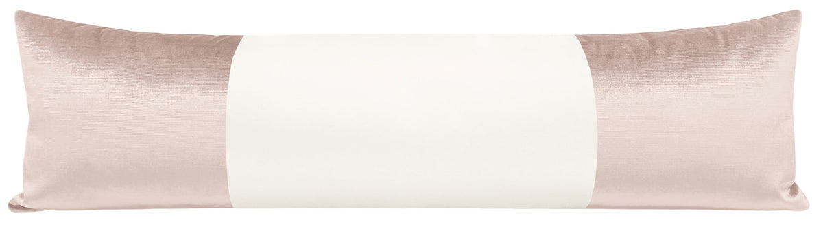 THE XL LUMBAR :: COLORBLOCK FAUX SILK VELVET // BALLET