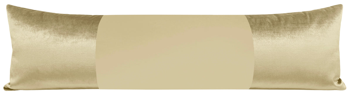 THE XL LUMBAR :: MONOCHROMATIC FAUX SILK VELVET // CHAMPAGNE