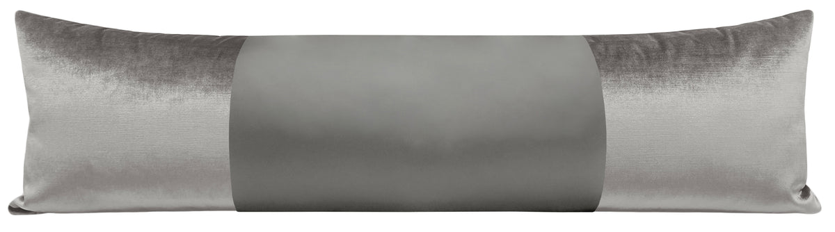 THE XL LUMBAR :: MONOCHROMATIC FAUX SILK VELVET // CHROME