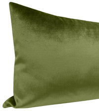 THE XL LUMBAR :: FAUX SILK VELVET // OLIVE