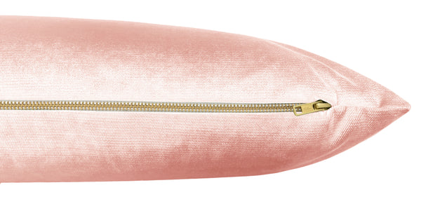 THE XL LUMBAR :: FAUX SILK VELVET // PINK PEONY