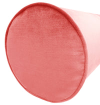 THE BOLSTER :: FAUX SILK VELVET // FLAMINGO