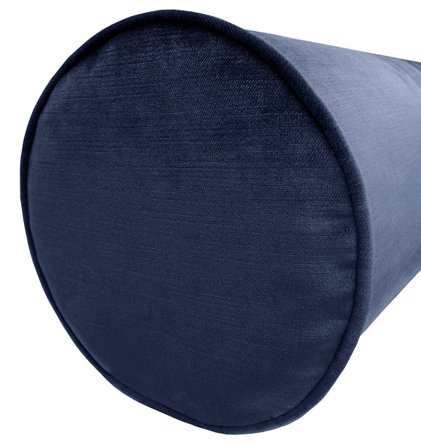 THE BOLSTER :: FAUX SILK VELVET // NAVY BLUE