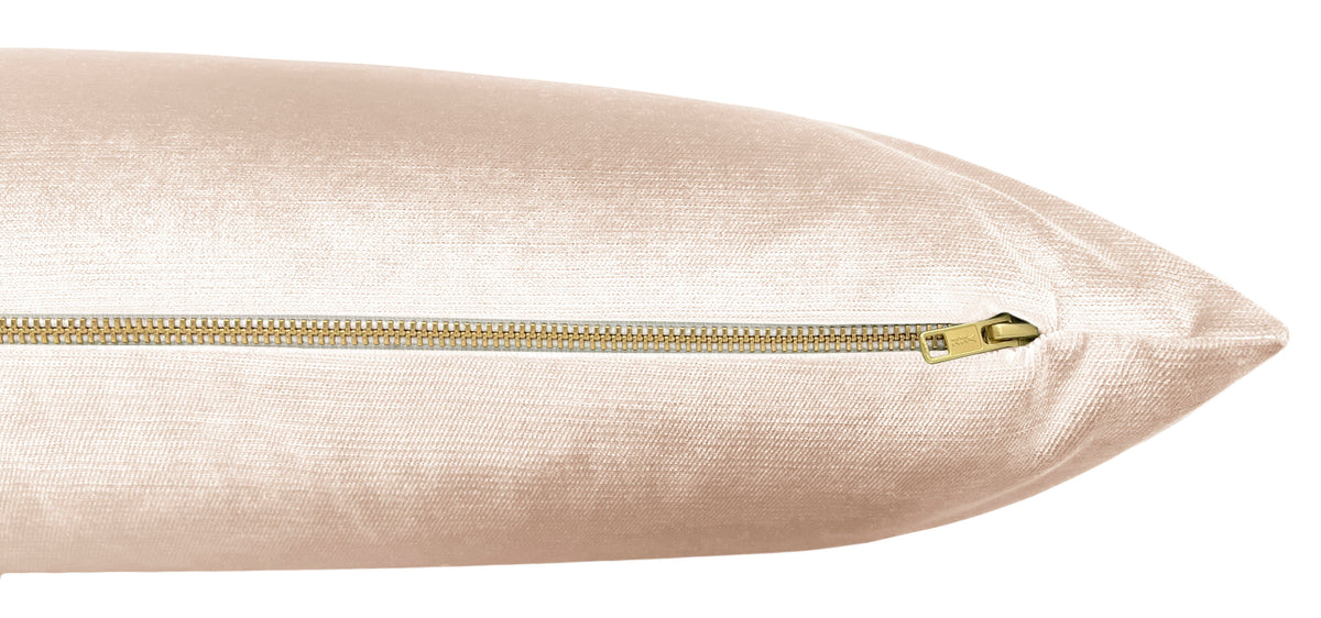 THE XL LUMBAR :: FAUX SILK VELVET // CAMEO