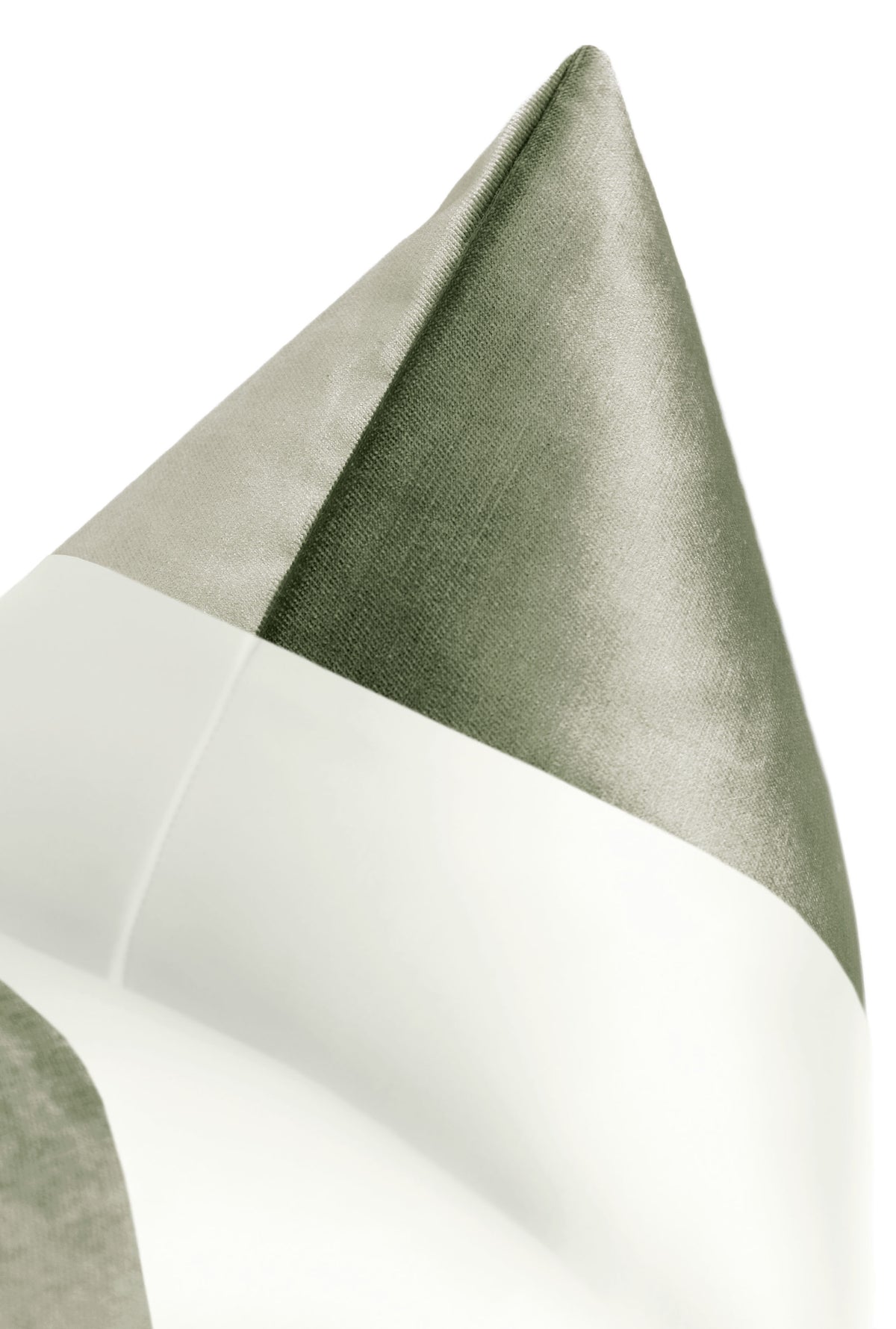 PANEL COLORBLOCK :: FAUX SILK VELVET // PISTACHIO + ALABASTER SILK