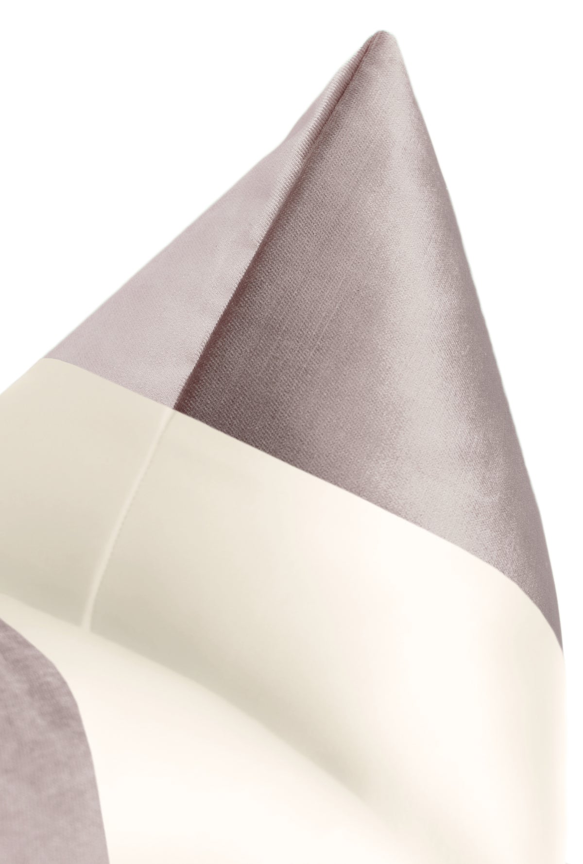 PANEL COLORBLOCK :: FAUX SILK VELVET // SMOKEY LAVENDER + ALABASTER SILK