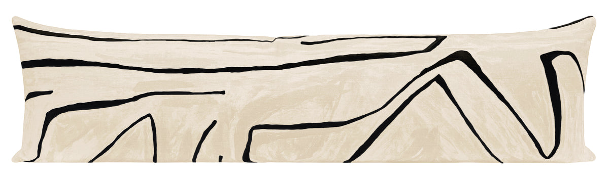 THE XL LUMBAR :: GRAFFITO // LINEN + ONYX | KELLY WEARSTLER