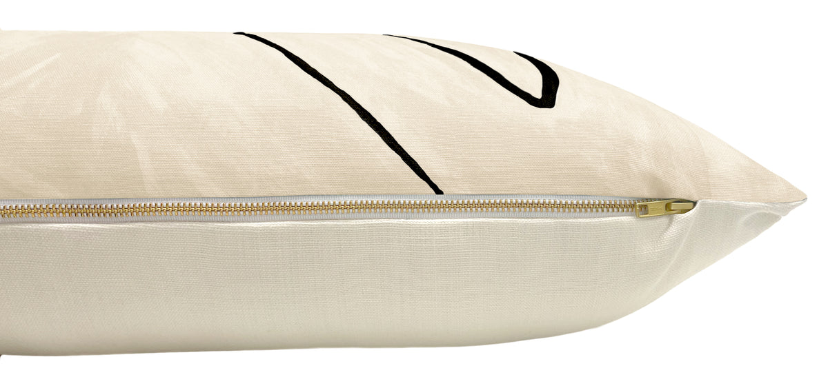THE XL LUMBAR :: GRAFFITO // LINEN + ONYX | KELLY WEARSTLER