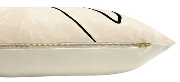 THE XL LUMBAR :: GRAFFITO // LINEN + ONYX | KELLY WEARSTLER