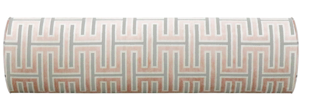 THE BOLSTER :: GRECIAN CUT VELVET // BLUSH