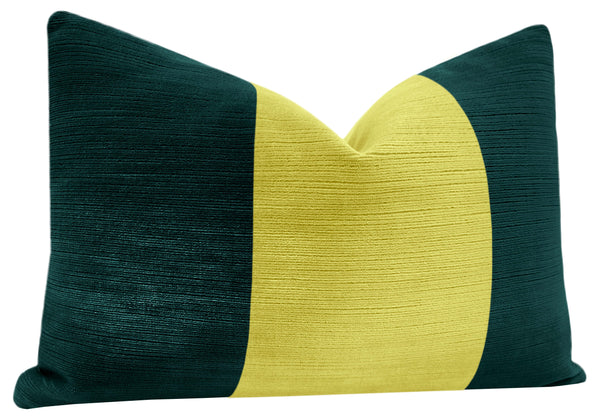 THE LITTLE LUMBAR :: STRIE VELVET // HARBOUR BLUE + CITRINE